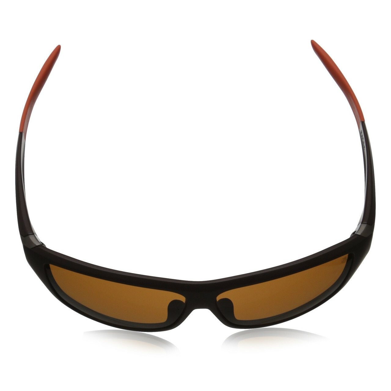 TAG Heuer 9225 202 Racer sunglasses featuring a matte brown frame with orange accents and brown outdoor lenses, designed for style and comfort.